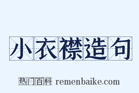 小衣襟造句是什么意思的图片
